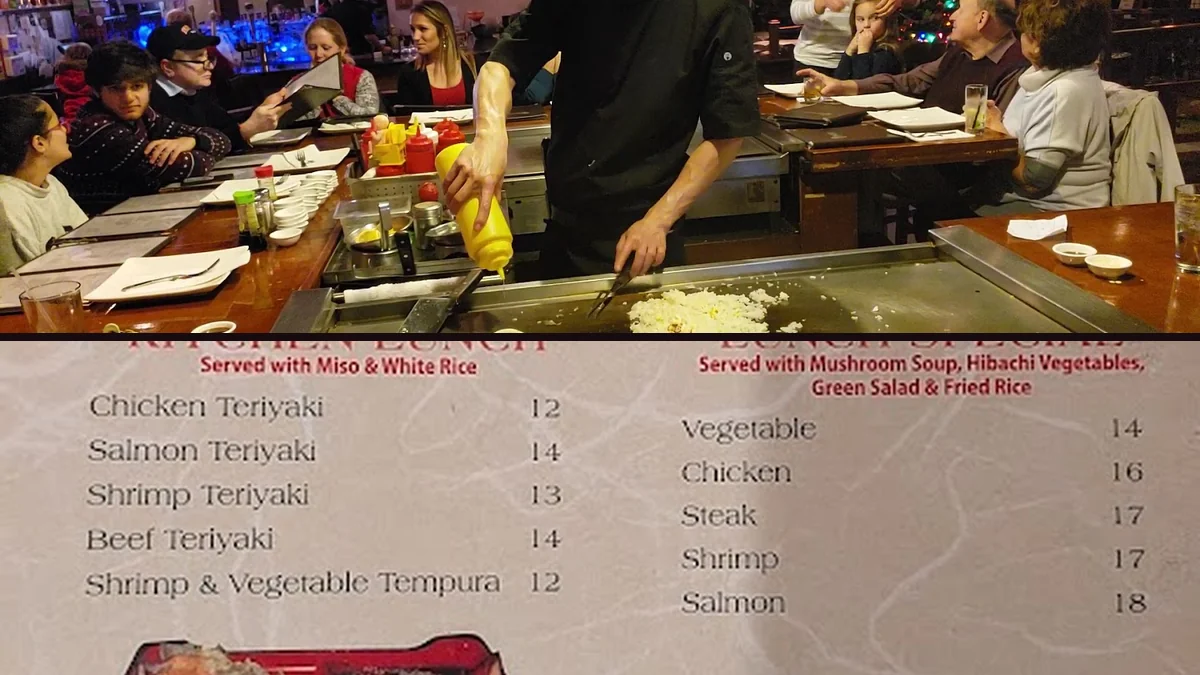 Table service in a casual Japanese restaurant.