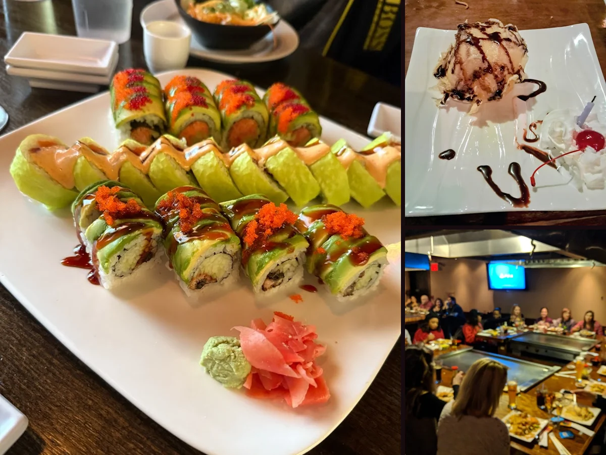 Table service in a casual Japanese restaurant.